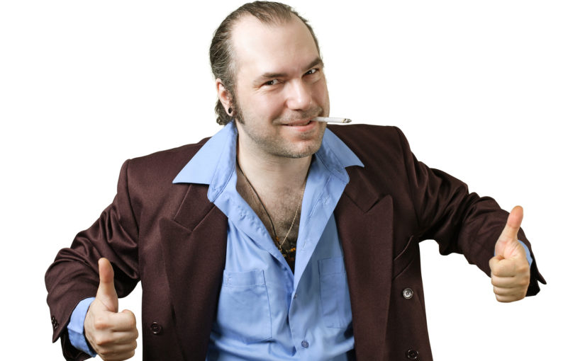 bigstock Sleazy Guy Two Thumbs Up 8231139 Sketchy SEO Provider
